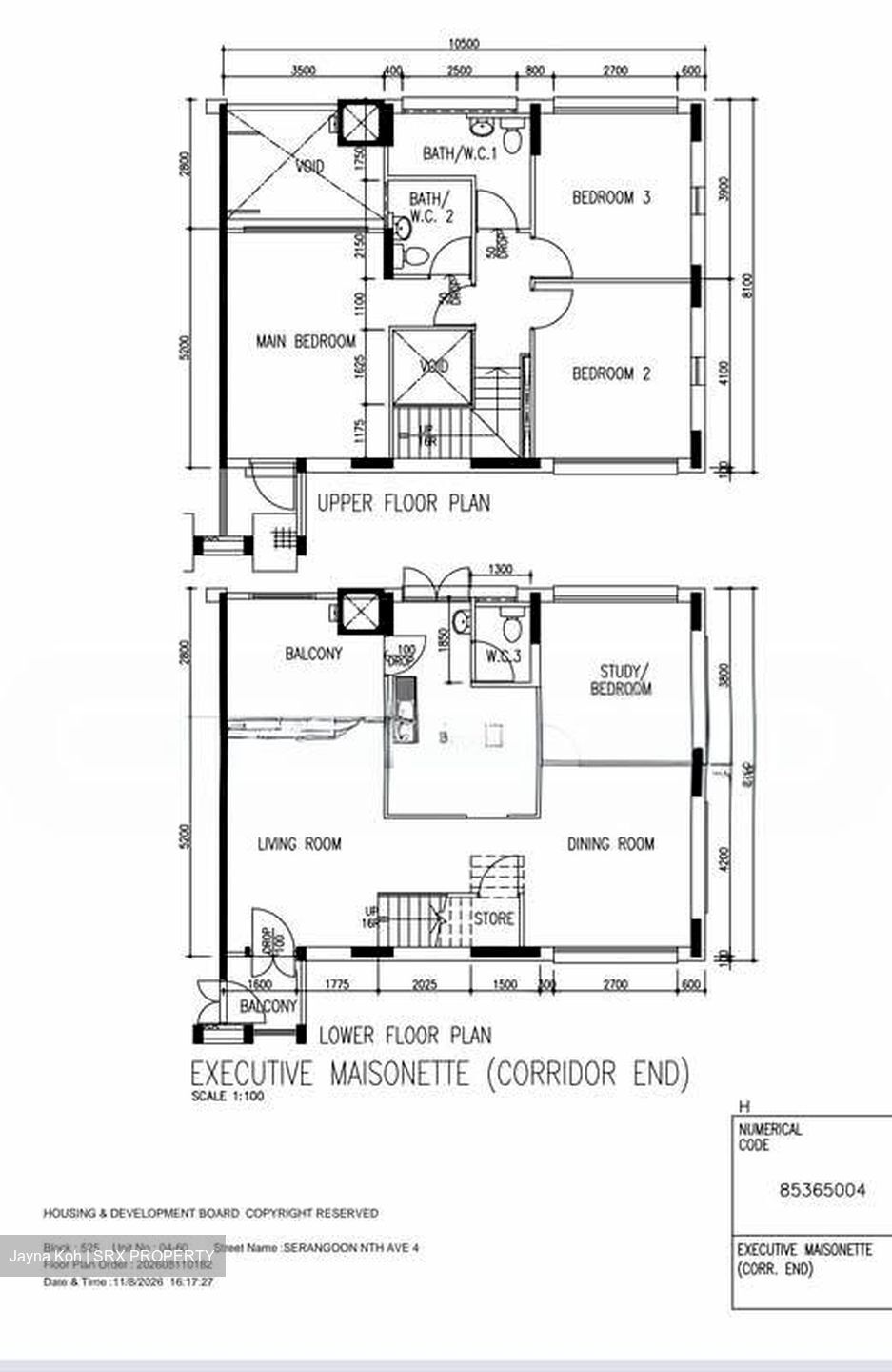 Blk 525 Serangoon North Avenue 4 (Serangoon), HDB Executive #601582501
